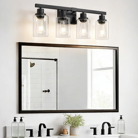 DIKAIDA 24.2-inch fixture fits wide bathroom vanities.