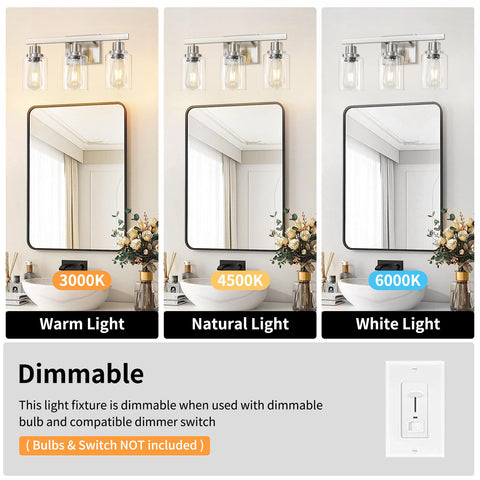 DIKAIDA fixture supports dimmable bulbs for customizable brightness.