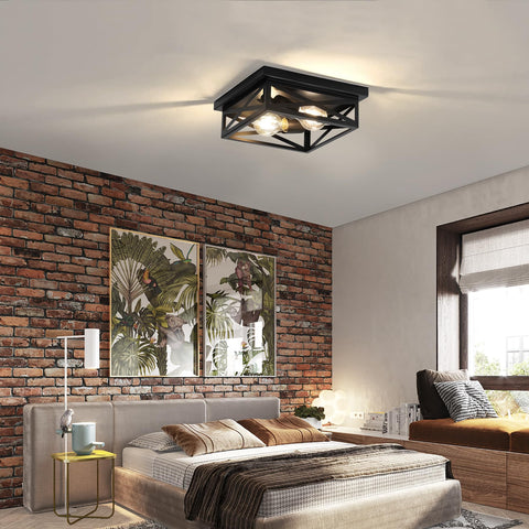 DIKAIDA compact 9.8-inch flush mount fits smaller ceilings.