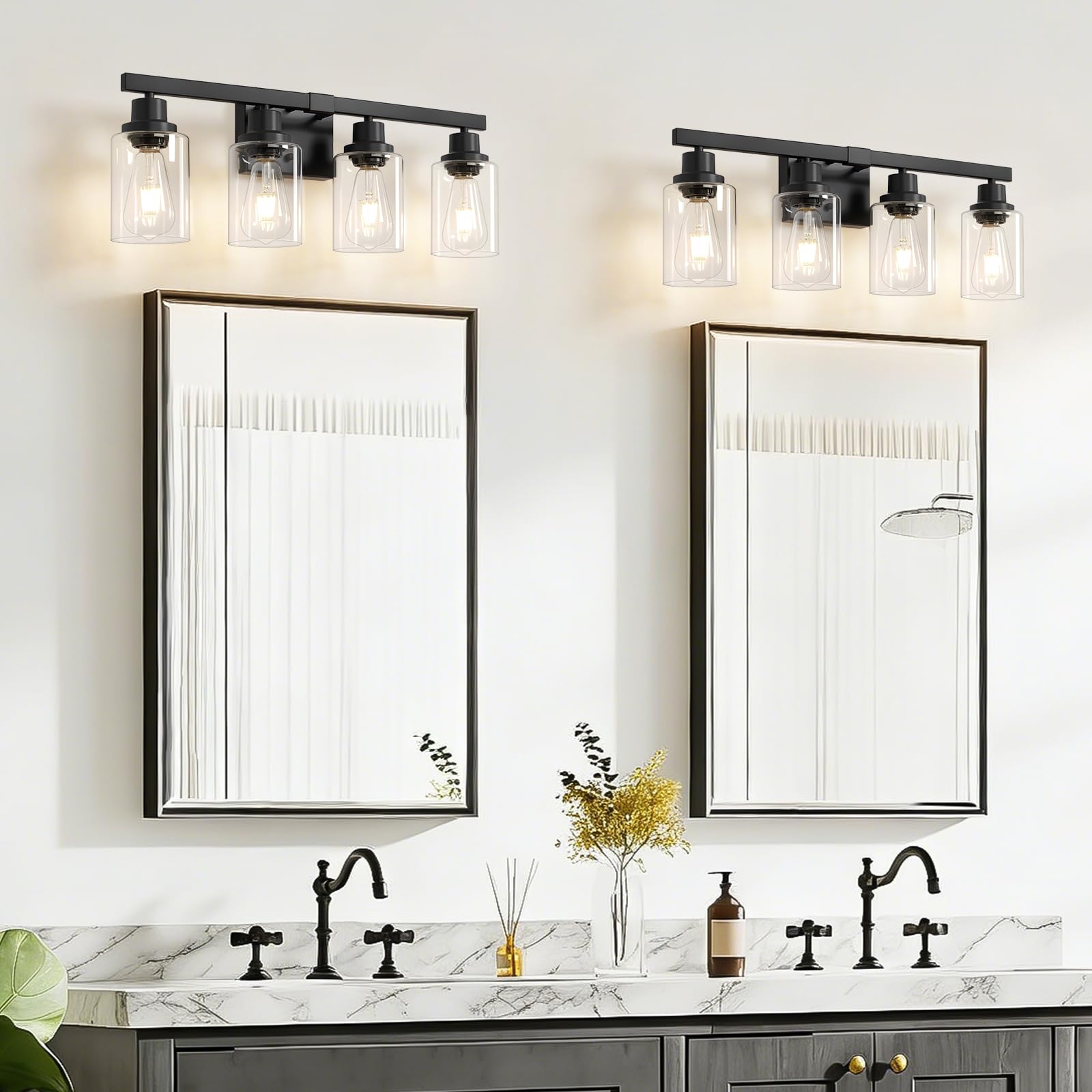 DIKAIDA dimmable bathroom light with compatible dimmer switch.