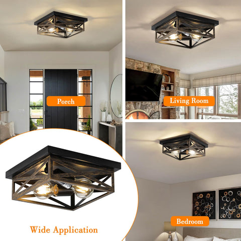 DIKAIDA modern farmhouse fixture provides 360-degree illumination for any room.