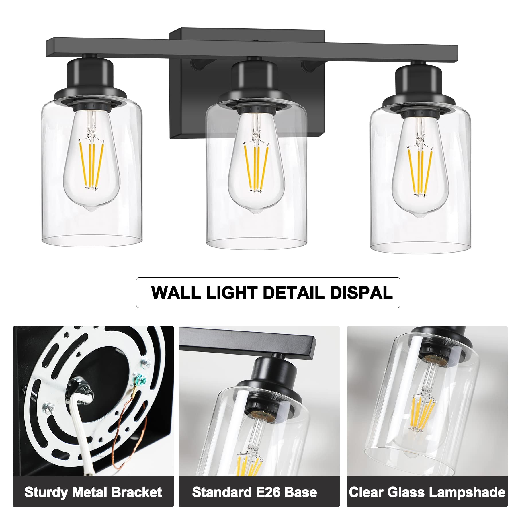 DIKAIDA modern farmhouse wall sconce complements bedrooms and living rooms.