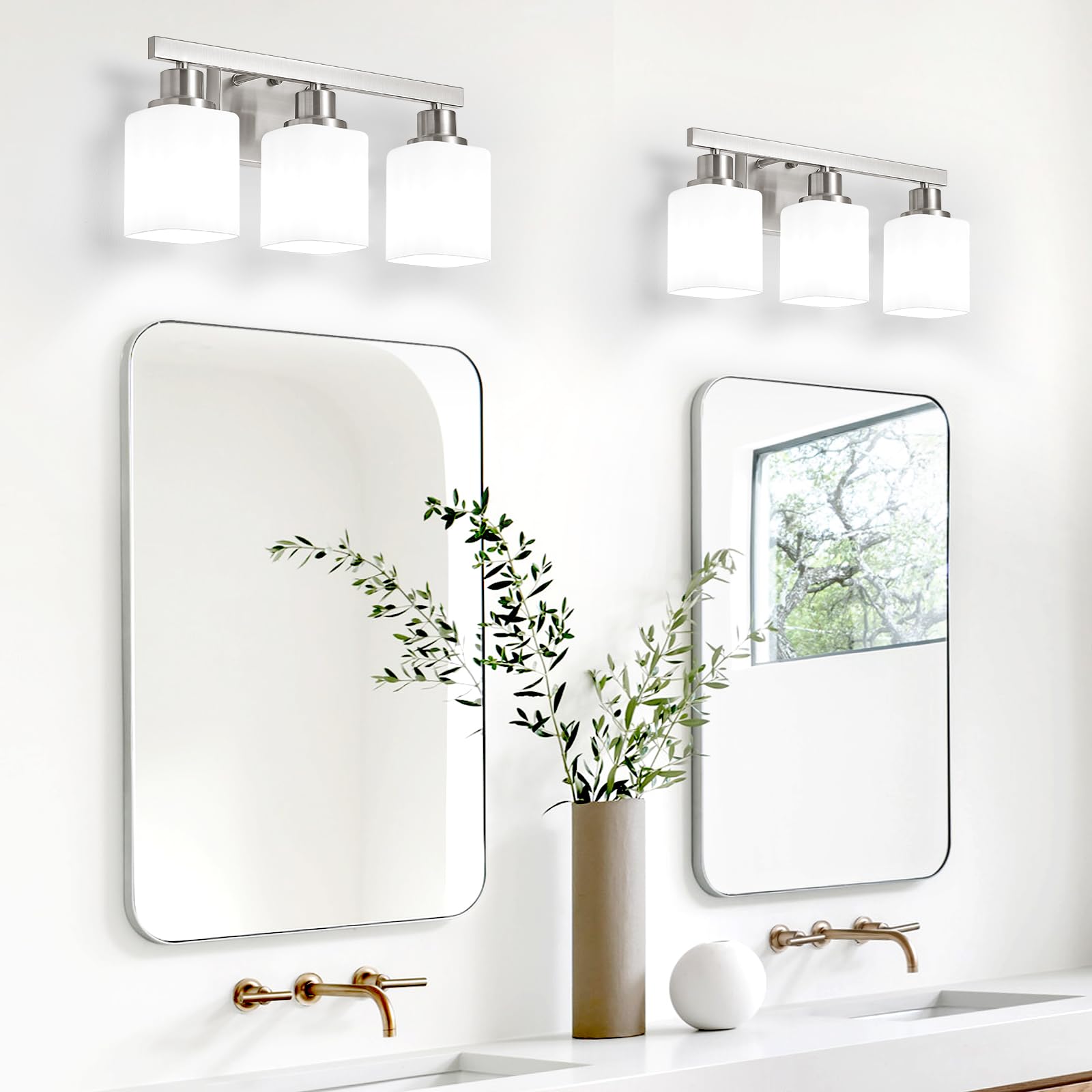 DIKAIDA wall-mount vanity light featuring hardwired installation for easy setup.