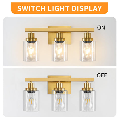 DIKAIDA bathroom vanity light compatible with dimmer and dimmable bulbs