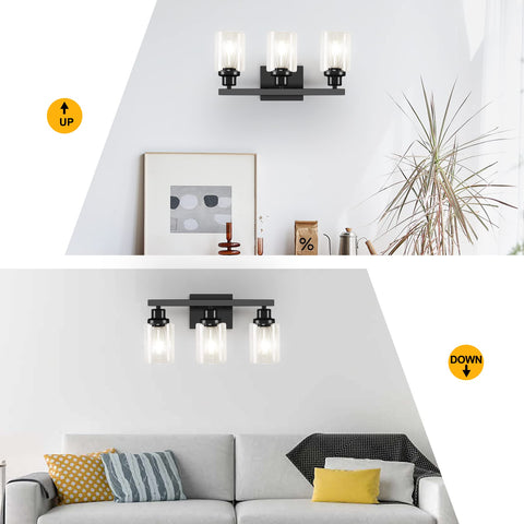 DIKAIDA vanity light open bottom design facilitates bulb changes.