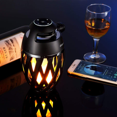 DiKaou flame lamp at night scene showcasing immersive ambience