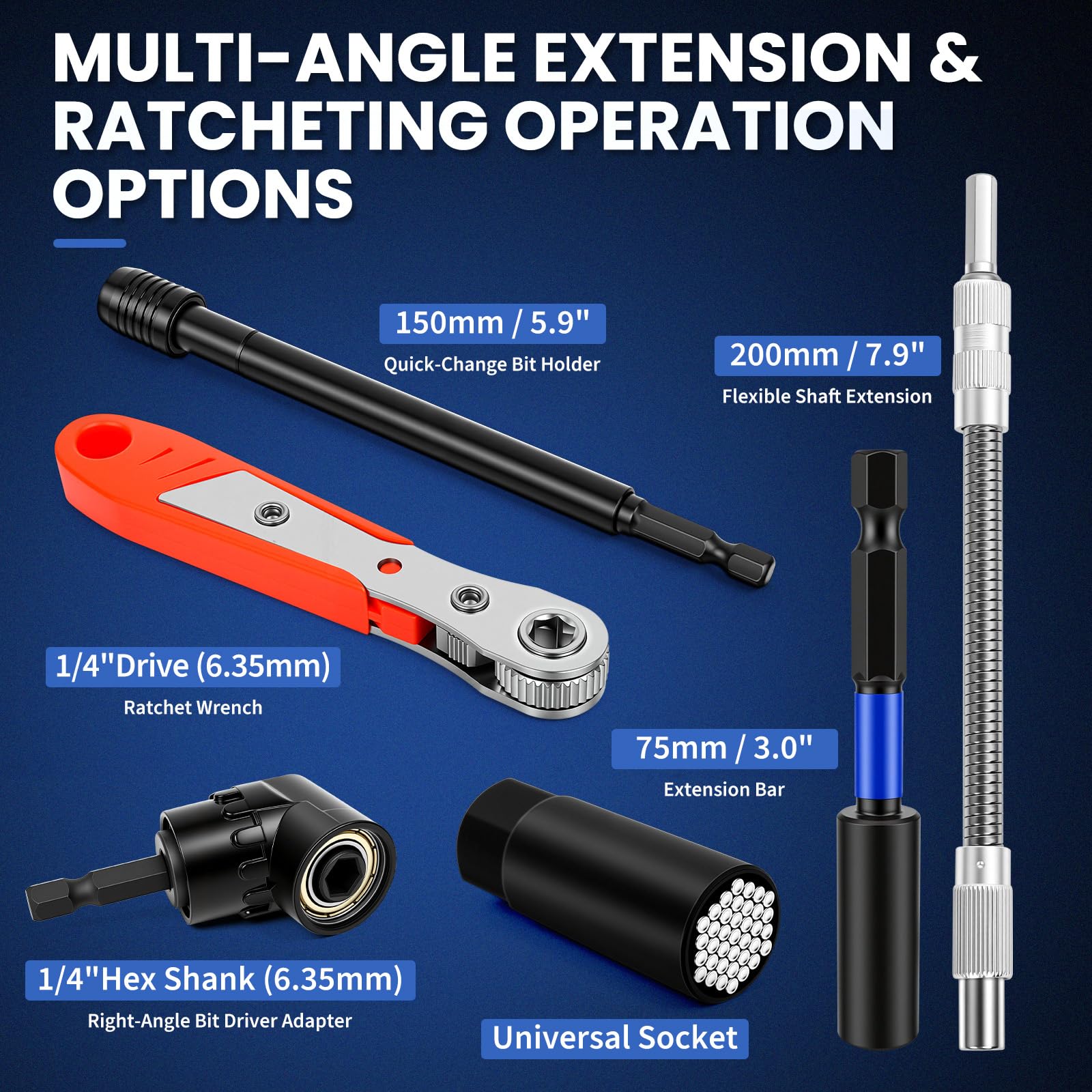 DikTalk 1/4 inch ratchet wrench with quick-release design.