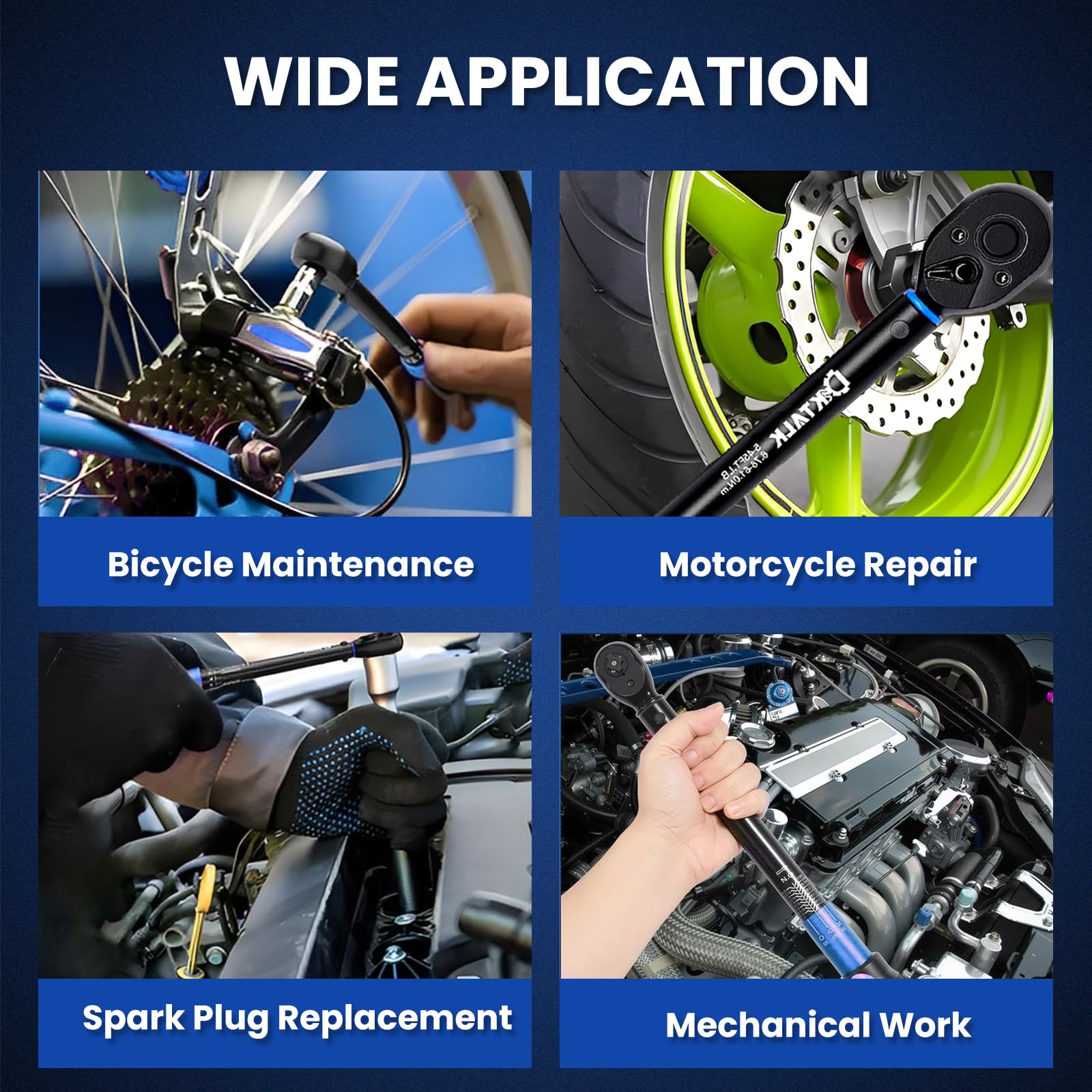 DikTalk CR-MO steel body offers durable performance for automotive work.