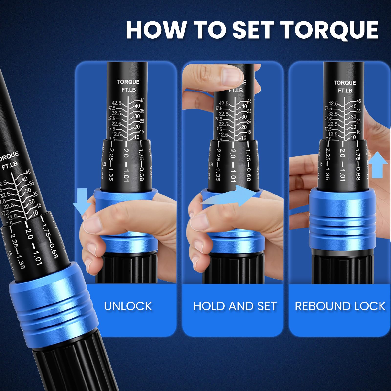 DikTalk 3/8 drive torque wrench shown in compact setup for motorcycle maintenance.