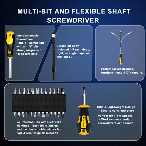 DikTalk flexible extension shaft reaches tight spaces during projects.