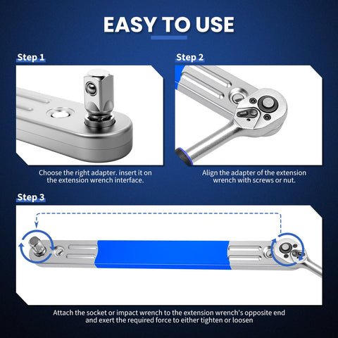 DikTalk offset wrench in use in tight spaces demonstrates improved leverage.