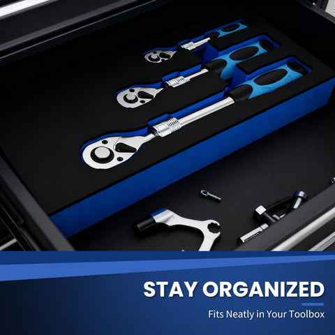DikTalk three-drive-set accommodates multiple bolt sizes.