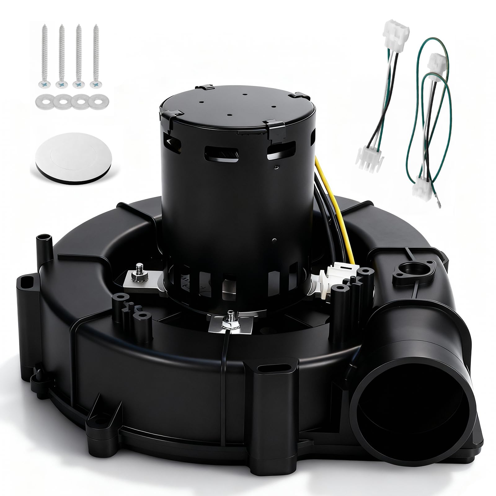 Dilomber A249 blower motor installation close-up, compatible with Lennox draft inducer for reliable furnace operation.