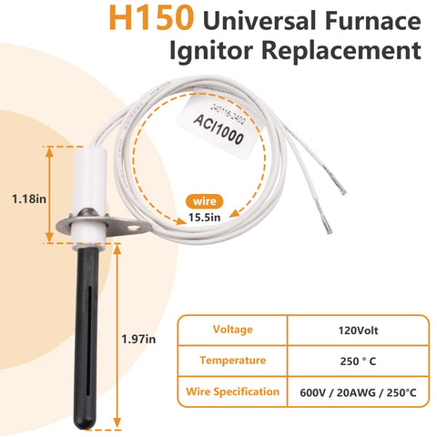 Dimakung H150 ceramic insulator body provides durable, high-heat resistance for long life.