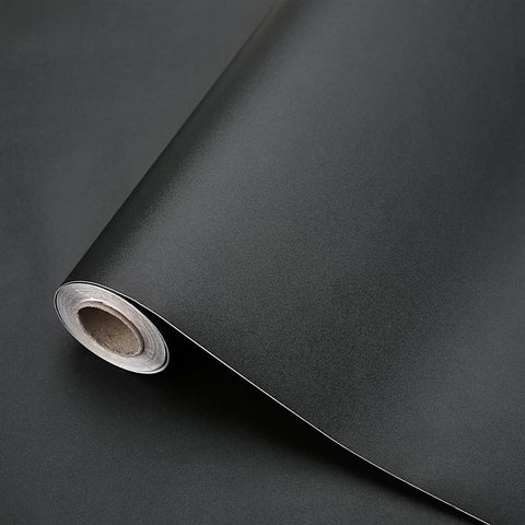 Dimcol black contact paper roll ready for cabinet and countertop updates.