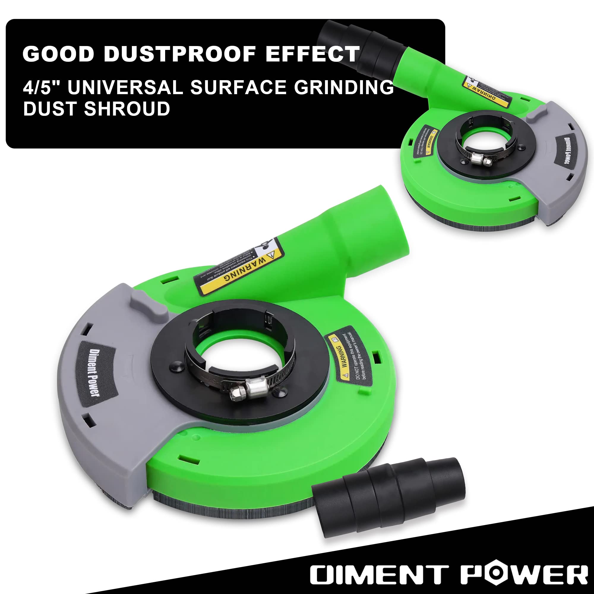 Diment Power quick-connect clamps simplify secure attachment to the shroud.