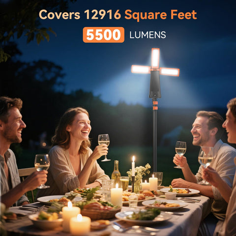 Dimgogo light includes USB-C input and USB output to power devices.