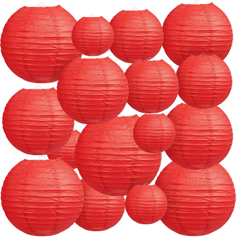 Dimhut 12-inch red paper lanterns create a bold focal decor for celebrations.