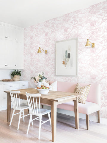 Dimoon bedroom wallpaper floral pattern brightens walls with a soft, feminine touch.