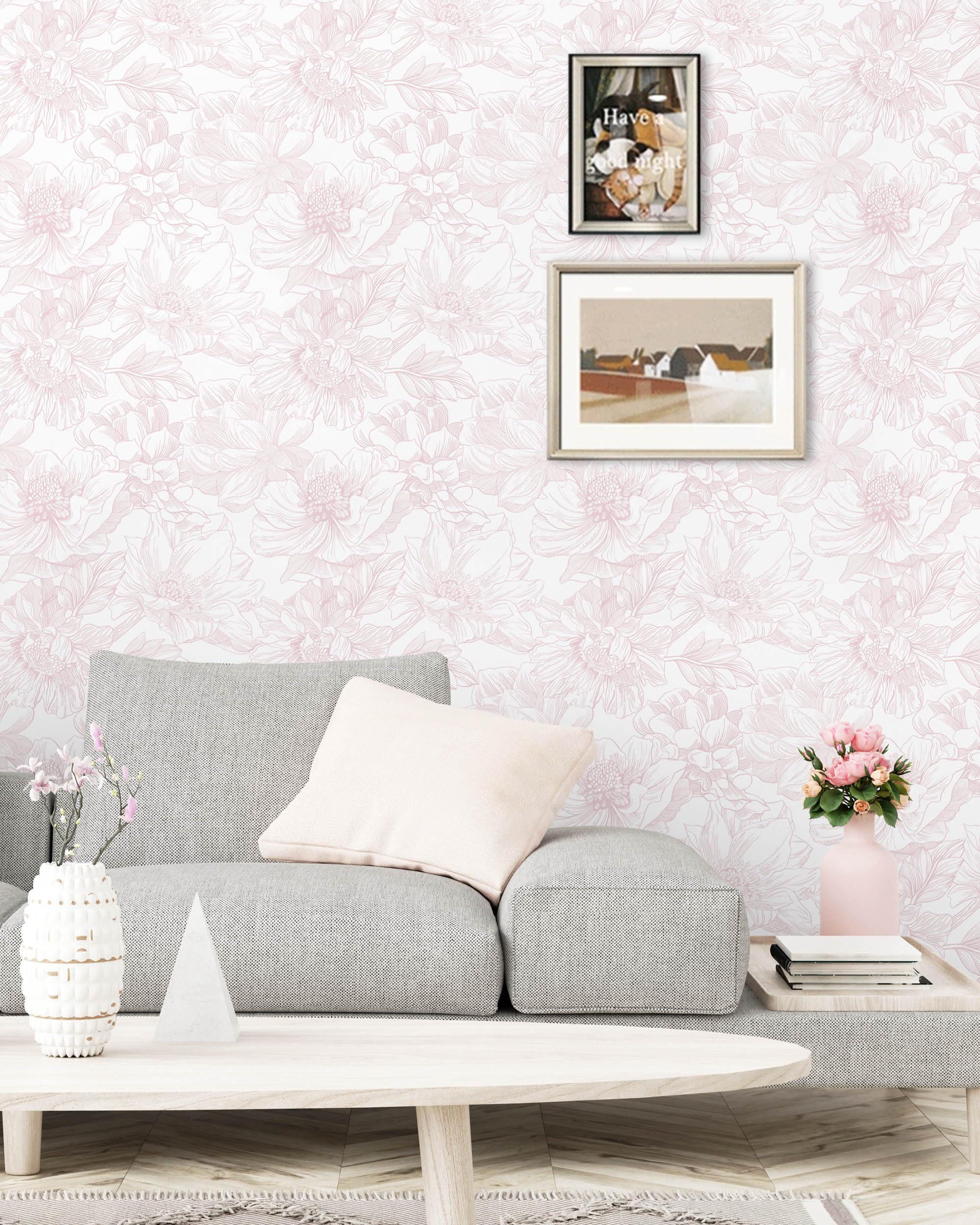 Dimoon removable wallpaper with self-adhesive backing peels off cleanly.
