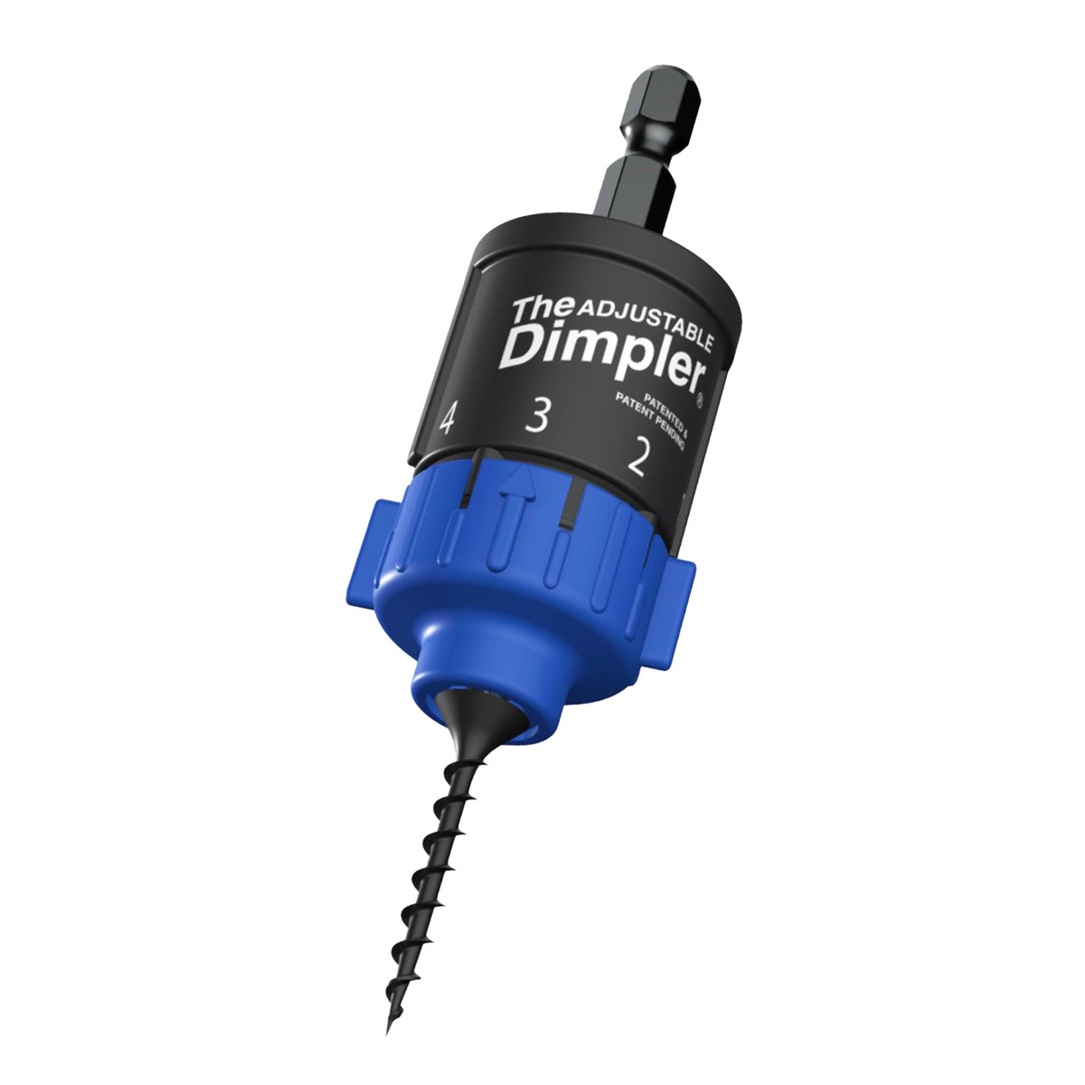 DIMPLER adjustable drywall bit guides screws for precise depth on any project