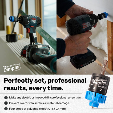 DIMPLER magnetic screw holder keeps fasteners aligned during installation