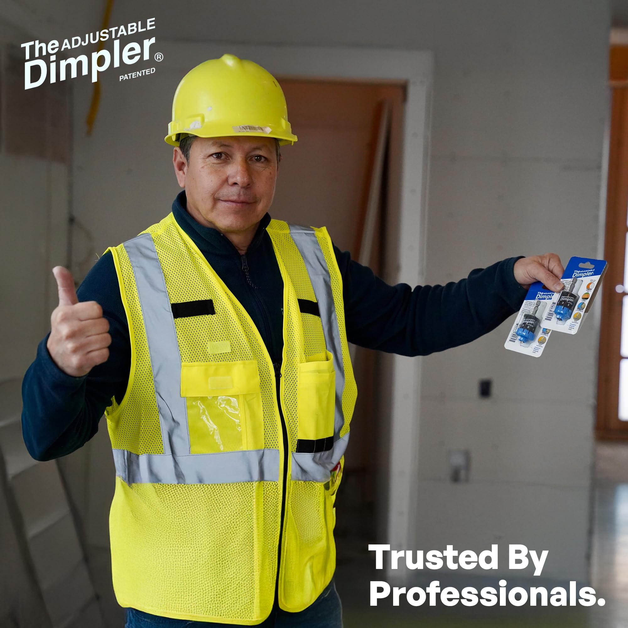 DIMPLER drill-ready tool fits most electric and impact drills