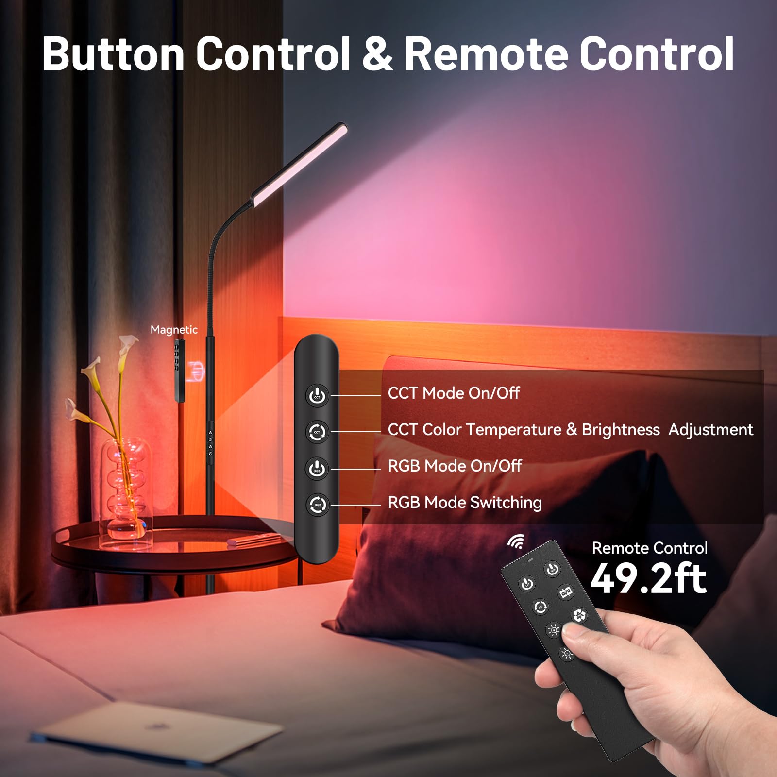 Dimunt adjustable lamp with 1 hour timer for bedtime safety