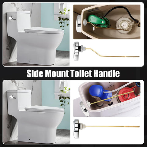 Dincerpen side-mount handle fits most standard toilets for hassle-free retrofits.