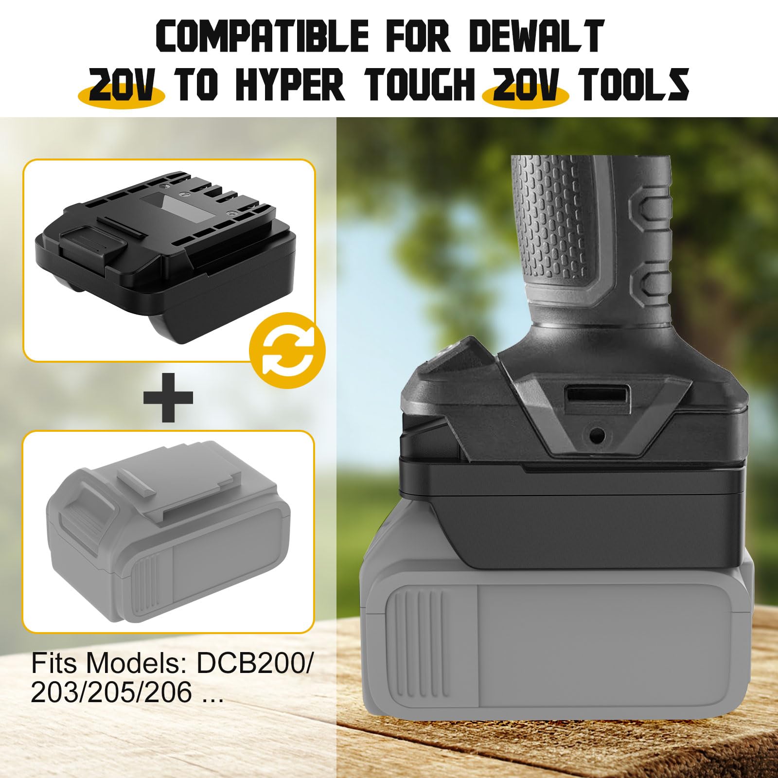 Plug-and-play installation with the Dinftin adapter on your tool.