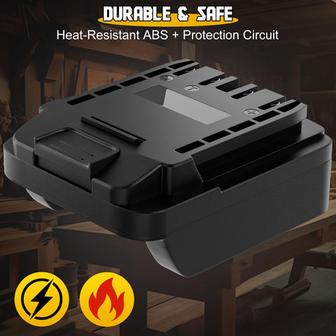 Dinftin wide compatibility lets drills, drivers, and trimmers use existing batteries.