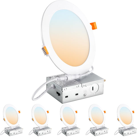 DINGLILIGHTING DLLT 6-inch recessed light front view for seamless ceiling install