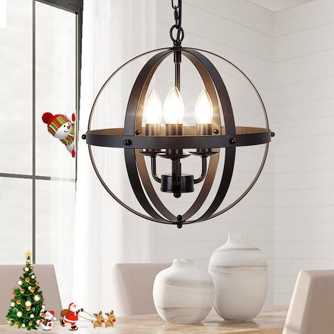 DINGLILIGHTING DLLT vintage pendant 3-light shade ideal for cozy kitchen ambiance