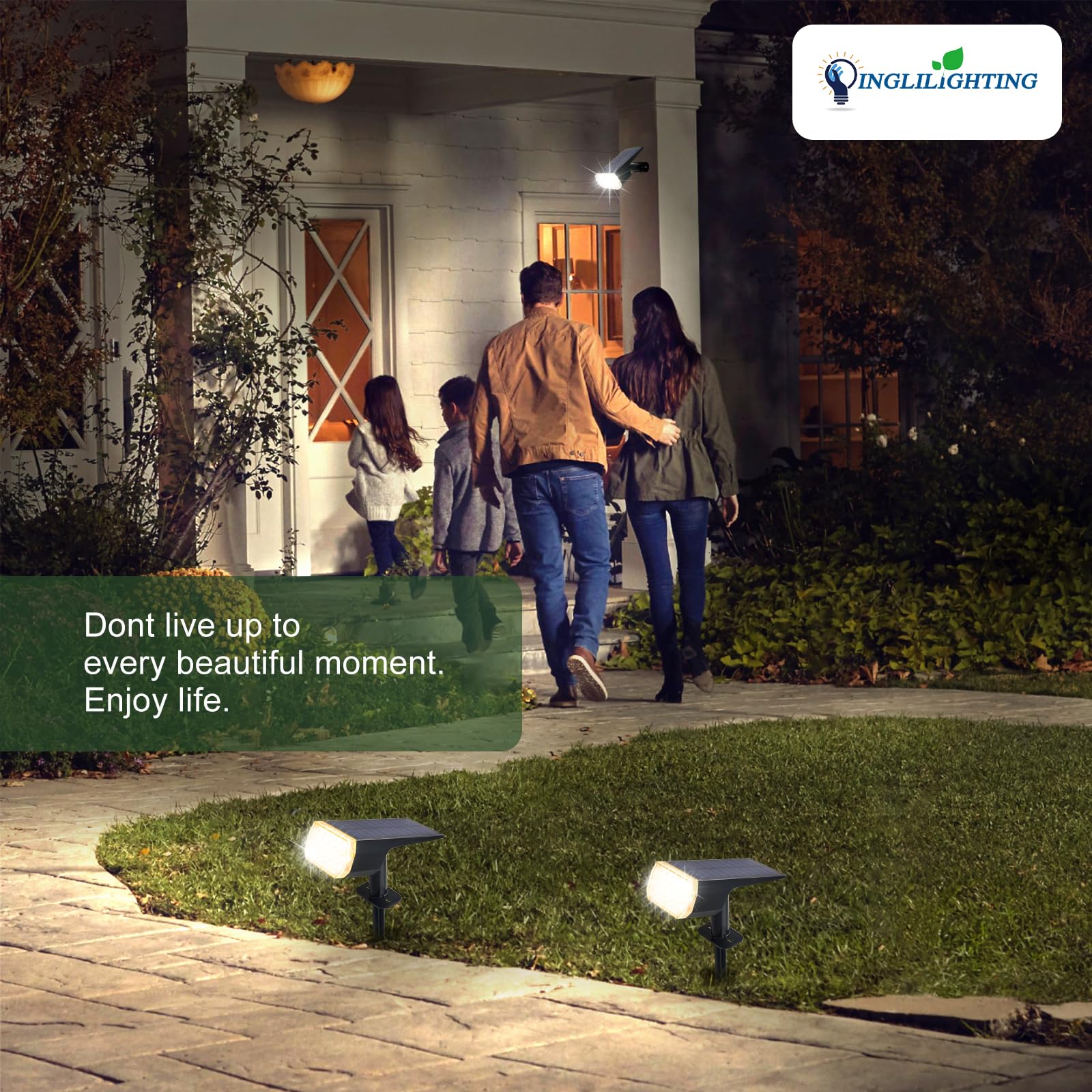 DINGLILIGHTING festive solar light decor for Halloween and Christmas outdoors.