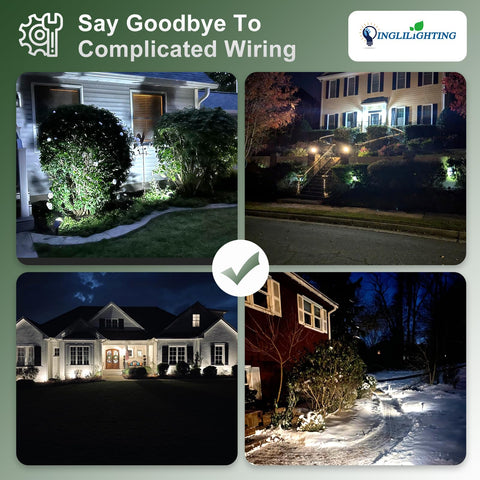 DINGLILIGHTING IP65 waterproof lights withstand rain and snow for year round use
