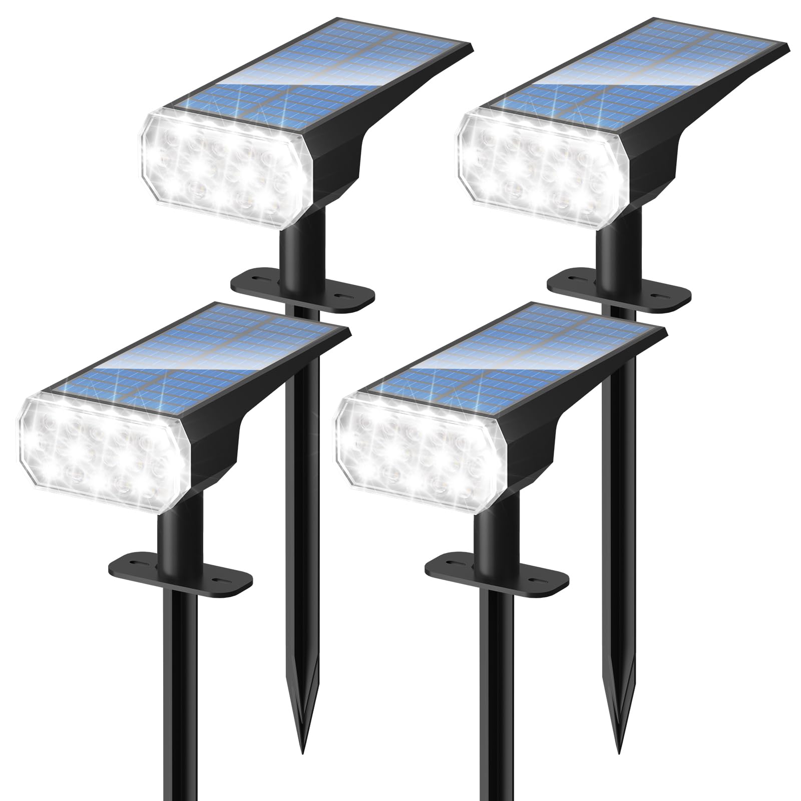 DINGLILIGHTING solar panel adjustable lights brighten gardens with flexible aiming