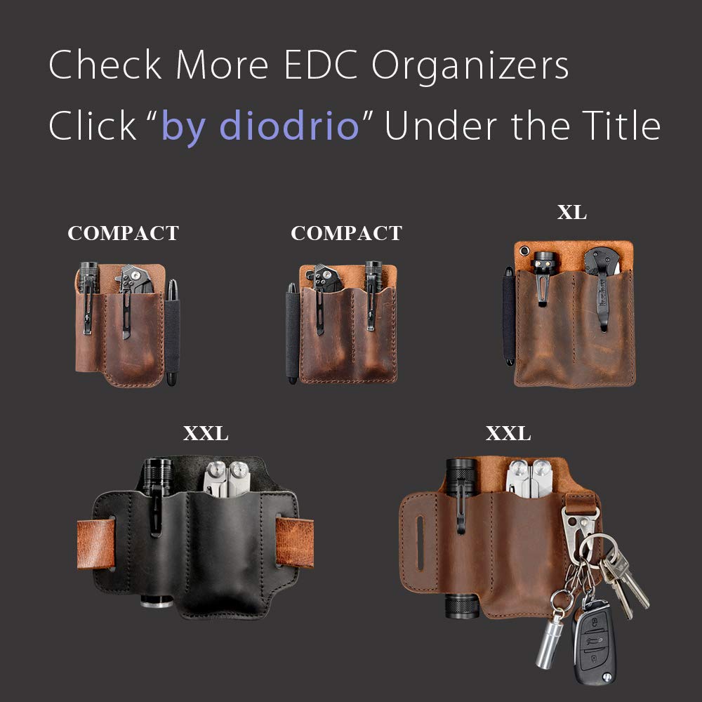 Diodrio EDC premium leather chestnut texture showcases durable craftsmanship