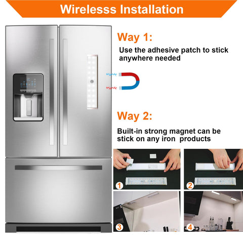 Diomart energy-saving under-cabinet light conserves battery while brightening spaces.