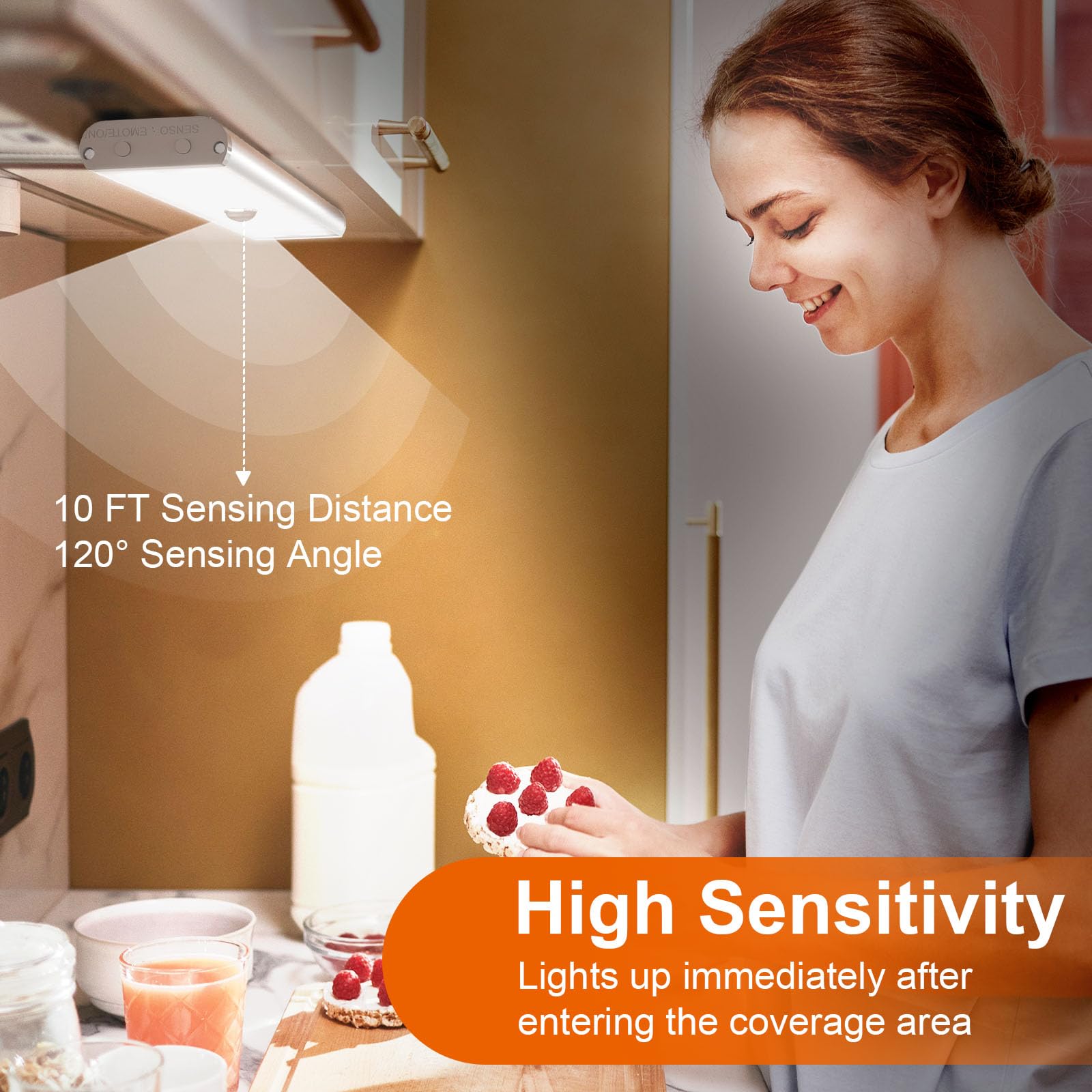 Diomart motion-activated closet light provides quick, safe wardrobe illumination.