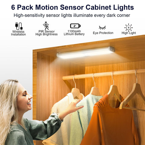 Diomart wireless LED under-counter light uses motion sensor for hands-free entryways.