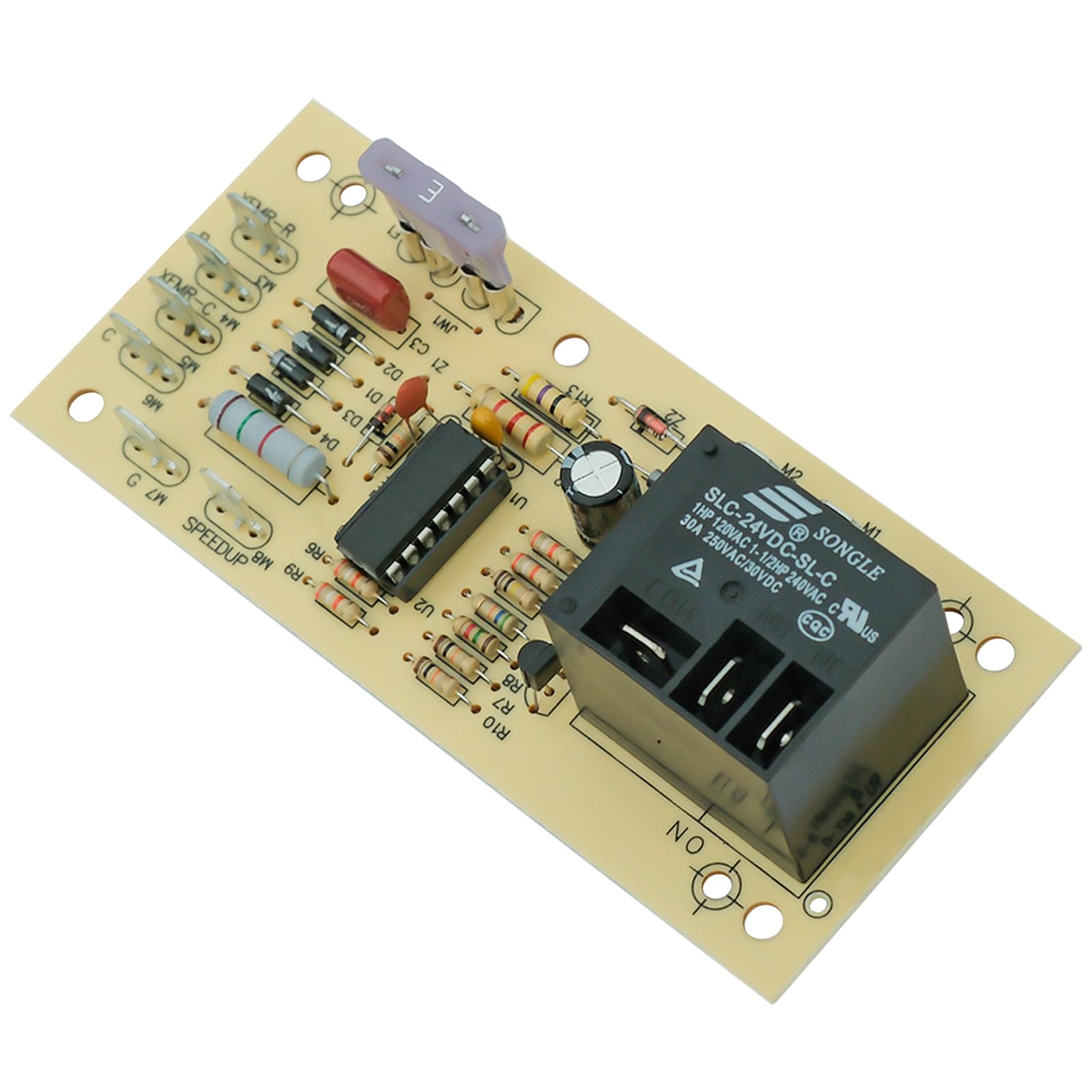 DIPMOTOR 3-amp fuse closeup; added protection against electrical surges.