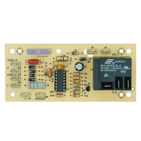 DIPMOTOR time delay circuit closeup; reliable startup sequencing for smoother operation.