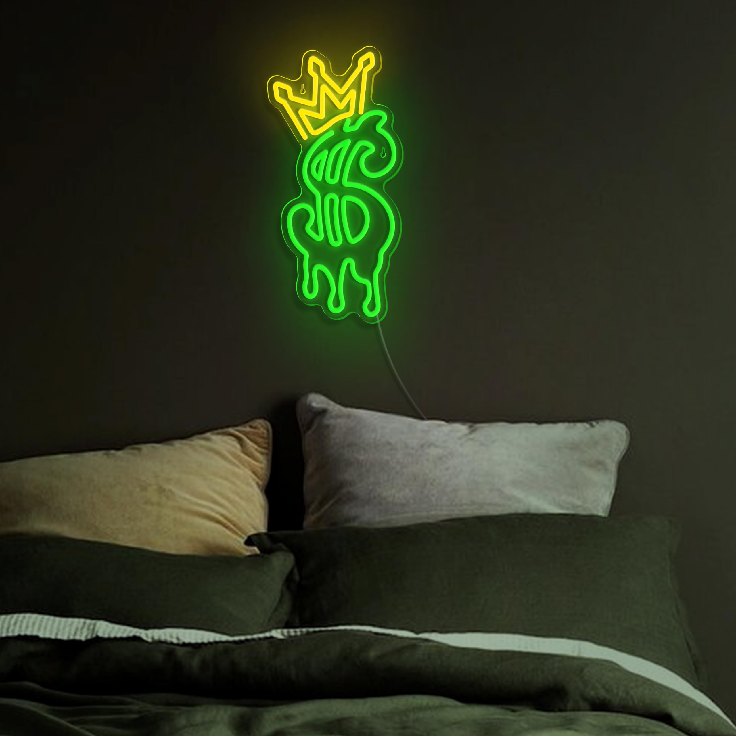 Dipomy Crown Dollar sign decor for bars, pubs, and game rooms.