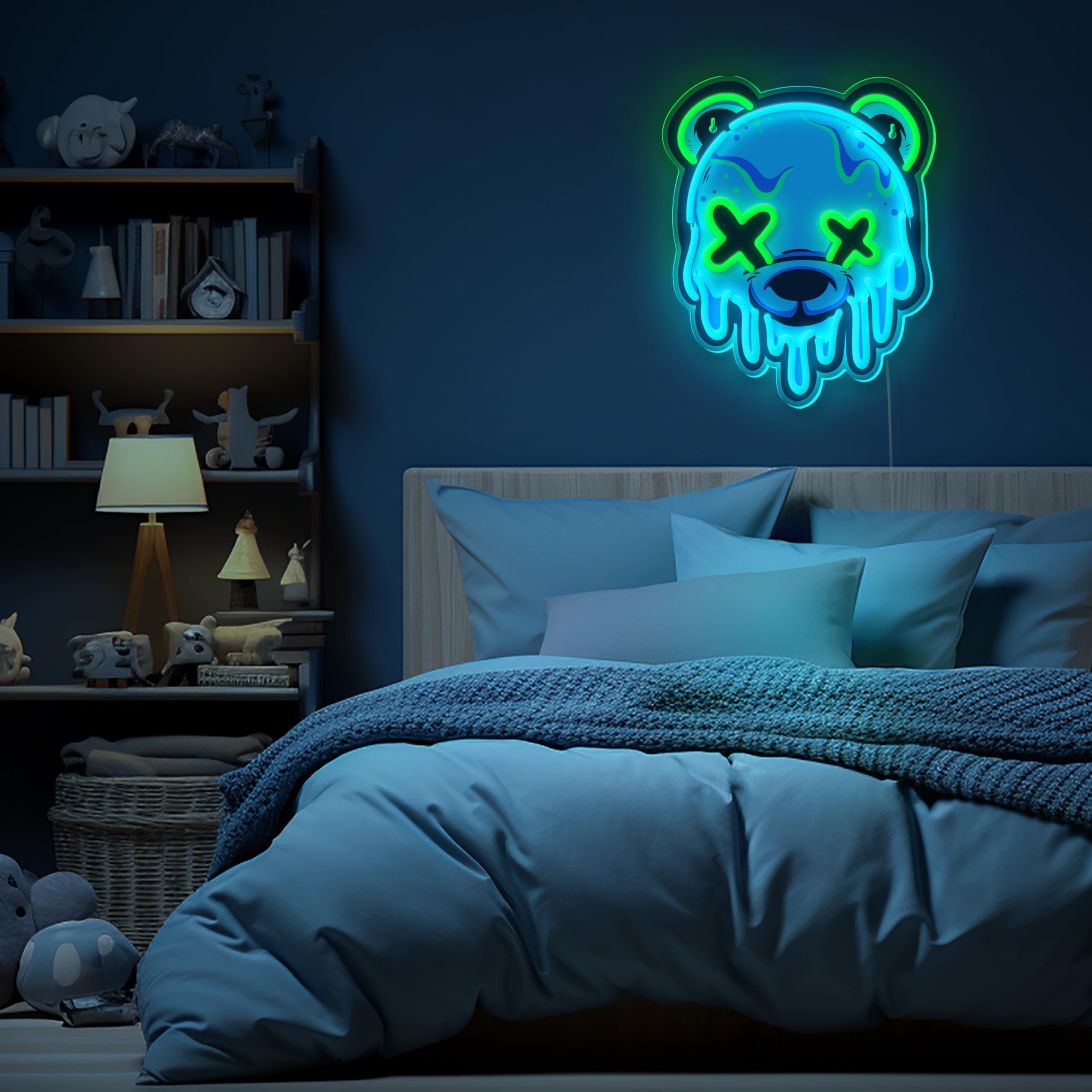 Dipomy Ice Bear neon sign operates quietly with no leaks