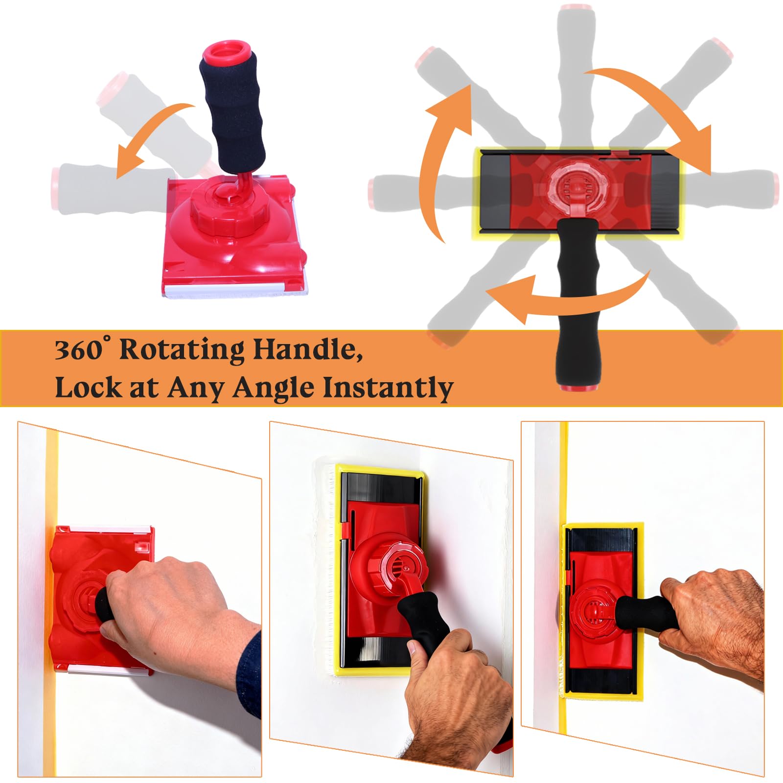 DIQQHI 360 rotation handle enabling versatile edge painting with minimal fatigue