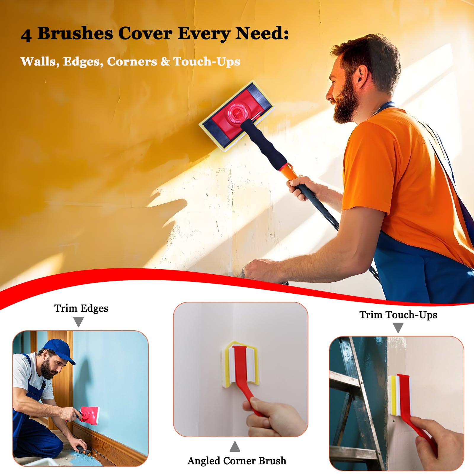 DIQQHI corner painter pad reaching tight corners with clean lines