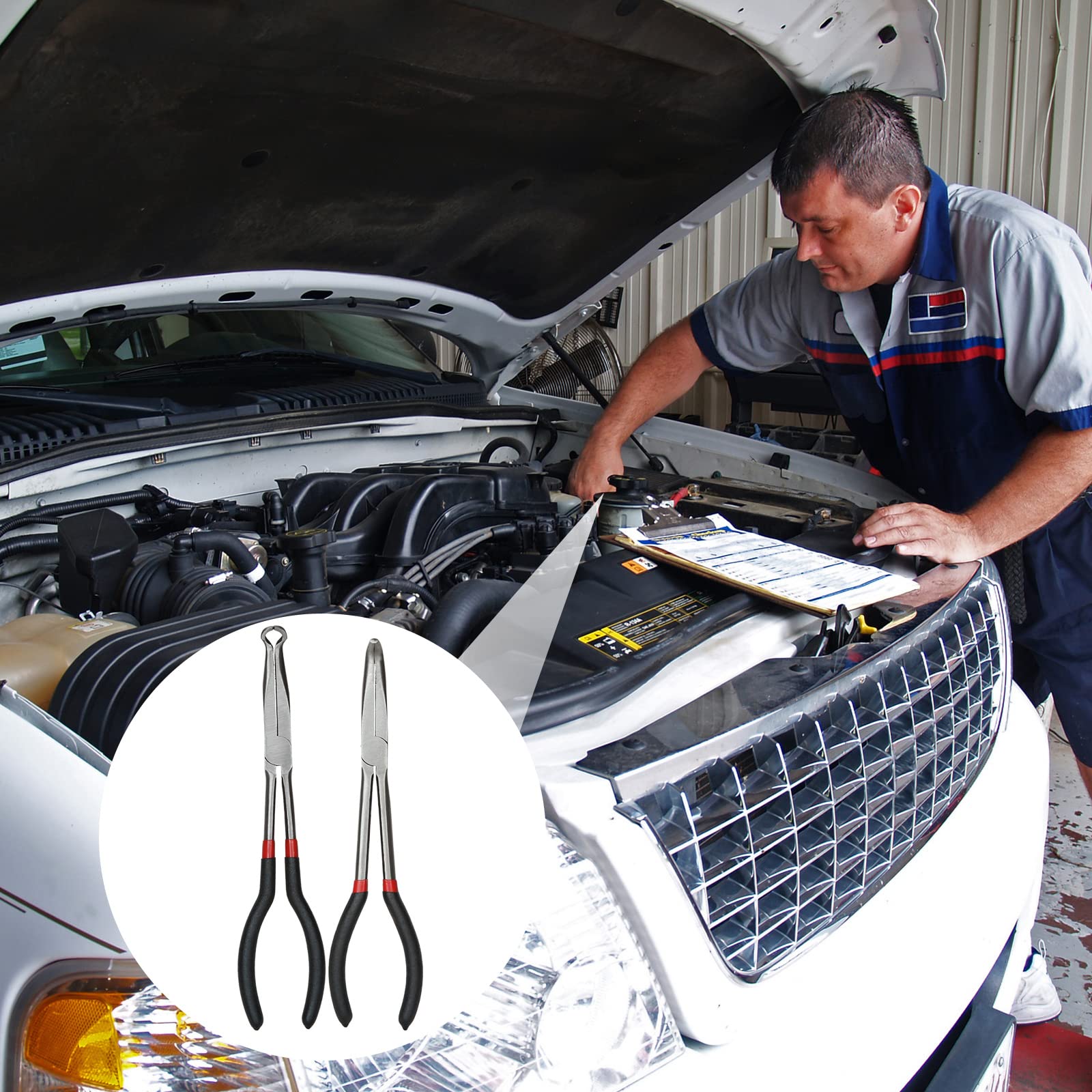 DIRBUY long-nose pliers with comfortable non-slip grips.