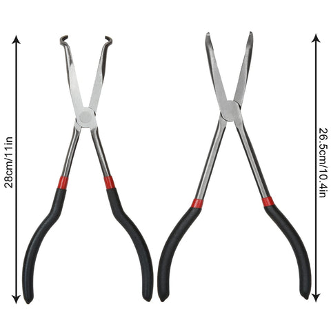 DIRBUY bent 45-degree needle nose pliers for angled wire shaping tasks.