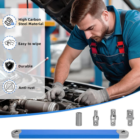 High-carbon steel construction delivers durability for heavy-duty tasks.