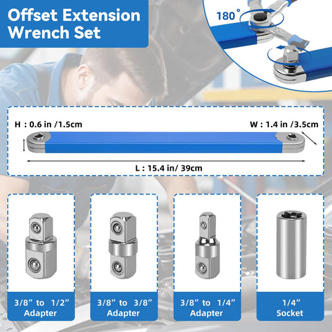 Zero-degree ratchet design enables single-side engagement in cramped engine bays.